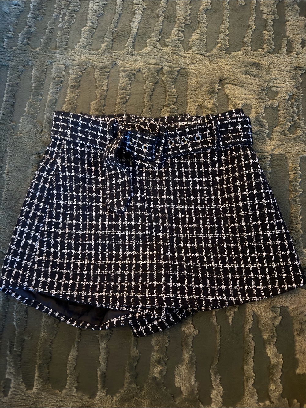 Black & White Tweed Women’s Shorts
